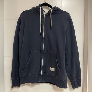 Navy blue zip up hoodie, size medium, brand Quicksilver